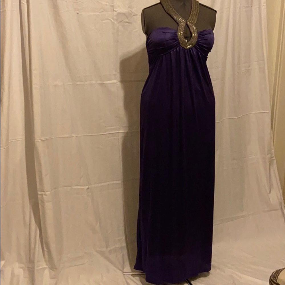 Purple evening gown